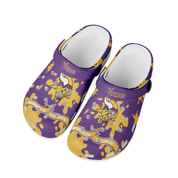 Women's Minnesota Vikings Bayaband Clog Shoes 002